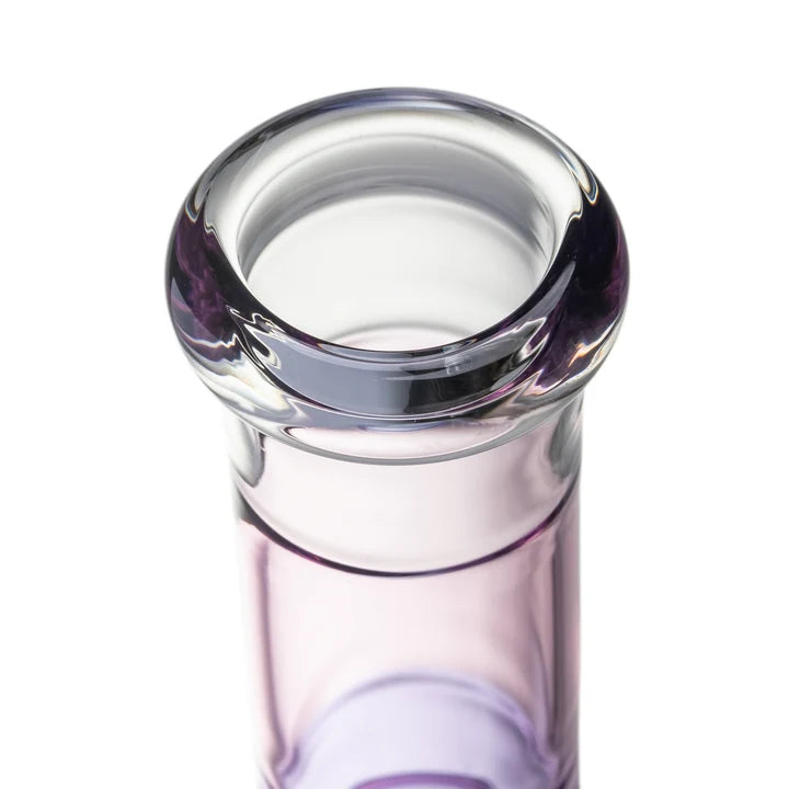 Close-up of the mouthpiece on the BigFun! 8" Tricolor Bong in Sorbet