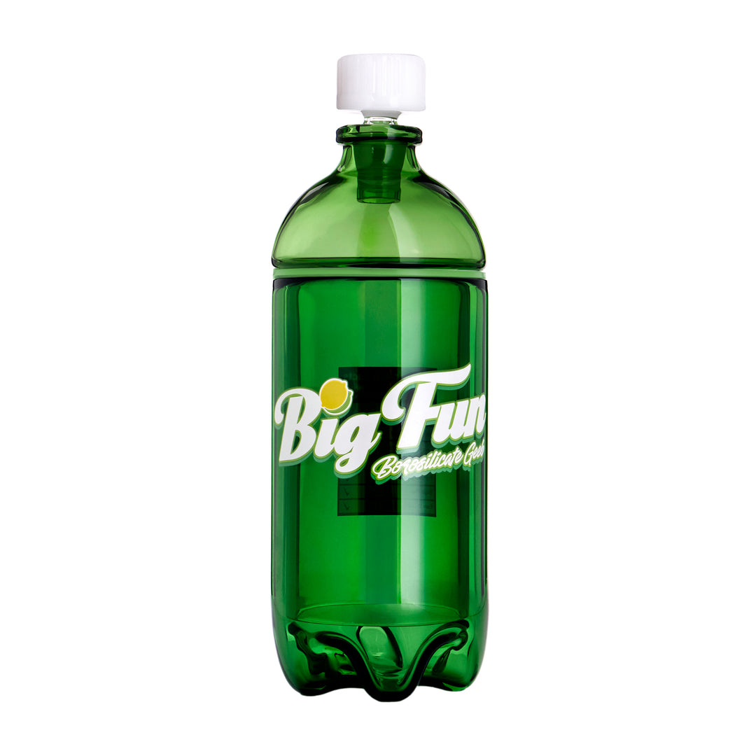 Big Fun Sublime Gravity Bong — handmade borosilicate glass gravity bong with soda-can-inspired full-color art design, hero view.