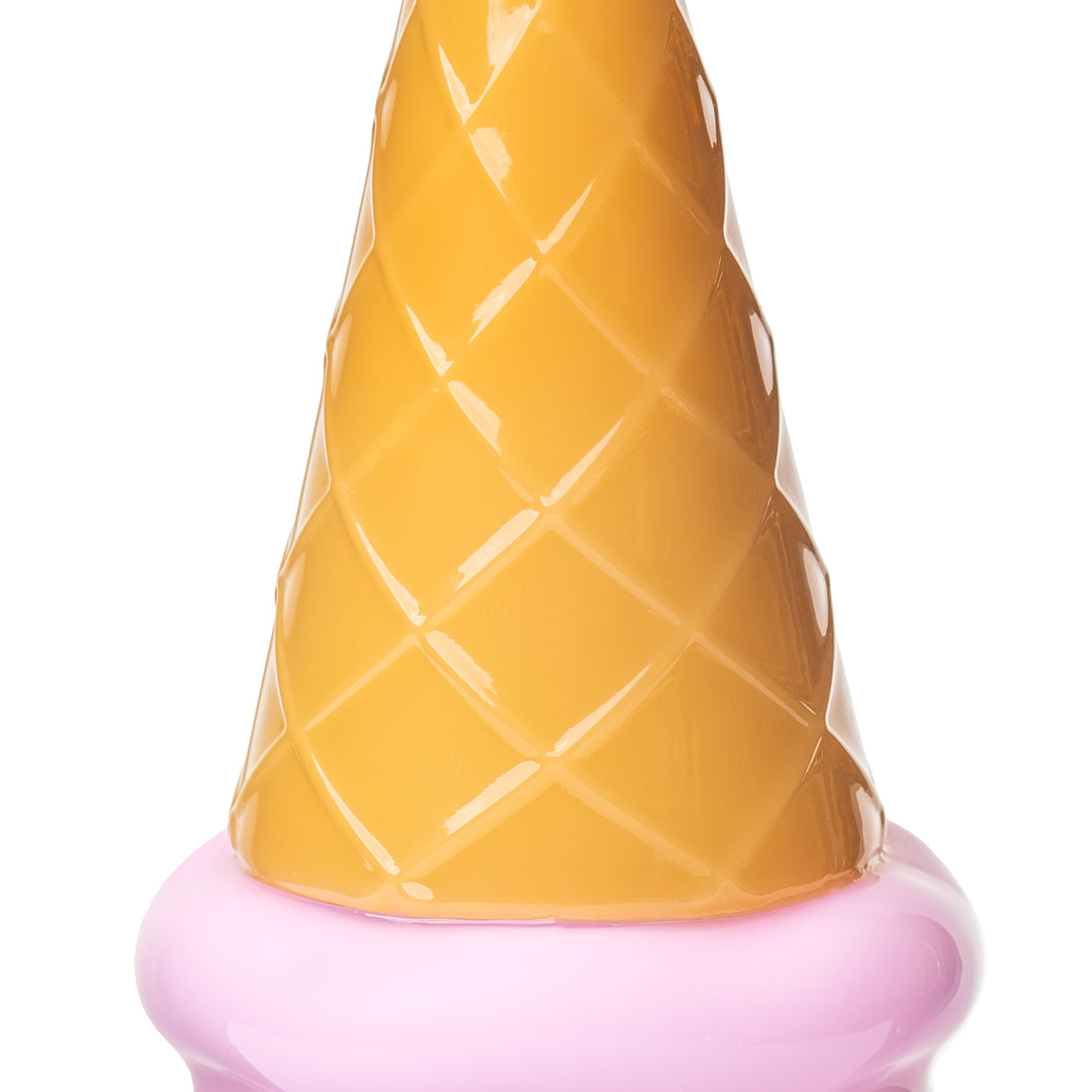 Detail of the textured waffle cone section on the BigFun! Ice Cream Peak Top