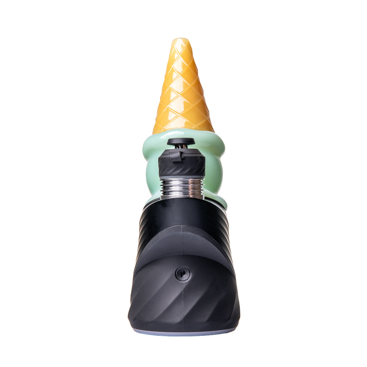 Mint BigFun! Ice Cream Peak Top mounted on a Puffco Peak seen from the front — device sold separately and not included