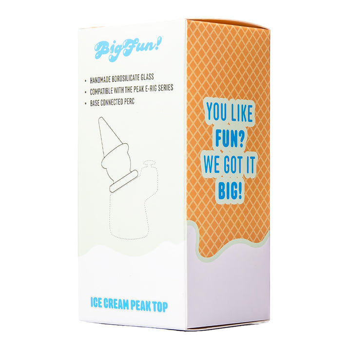 Back of the BigFun! Ice Cream Peak Top retail box showing product details