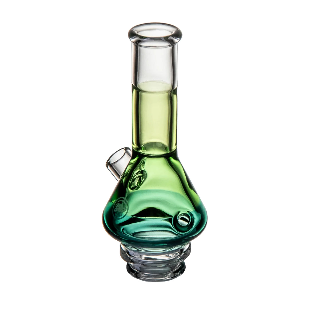 Big Fun! Tricolor Pivot Top in Canopy colorway — close-up of downstem carb hole detail.