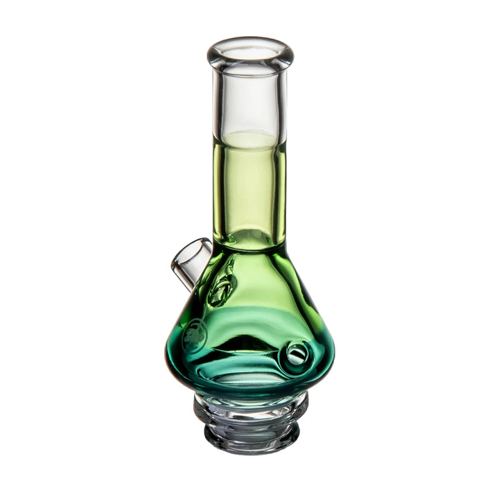 Big Fun! Tricolor Pivot Top in Canopy colorway — close-up of downstem carb hole detail.