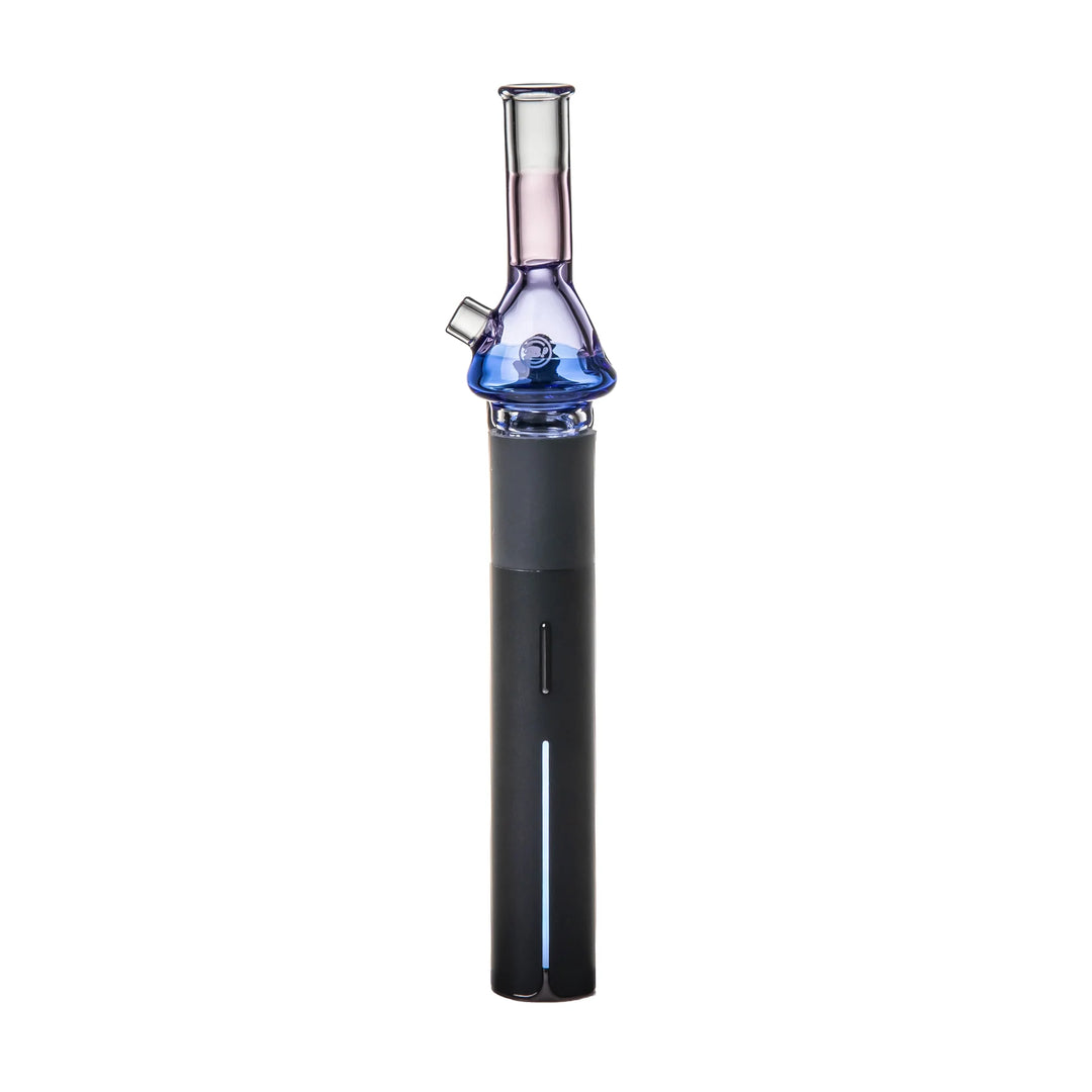 Big Fun! Tricolor Pivot Top in Sorbet colorway — pink and blue gradient borosilicate glass on Puffco Pivot, hero view.