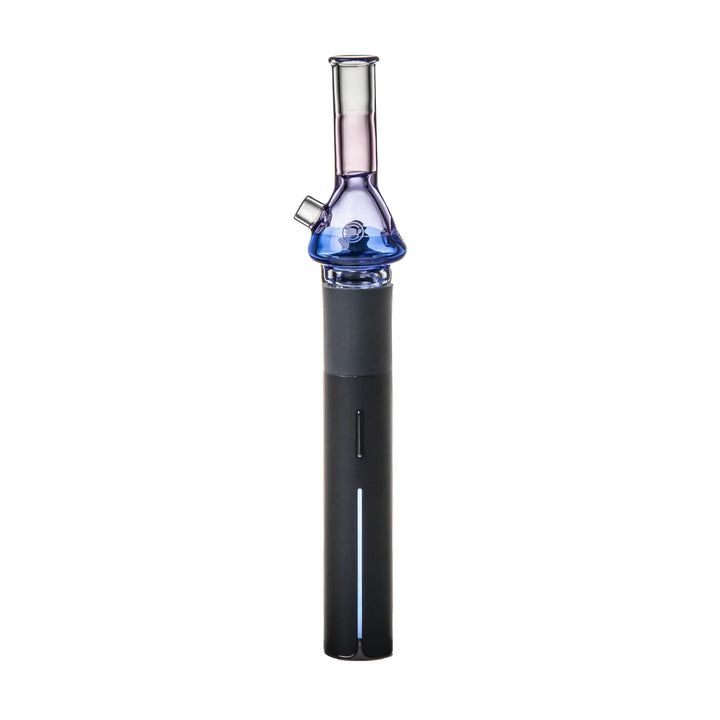 Big Fun! Tricolor Pivot Top in Sorbet colorway — pink and blue gradient borosilicate glass on Puffco Pivot, hero view.