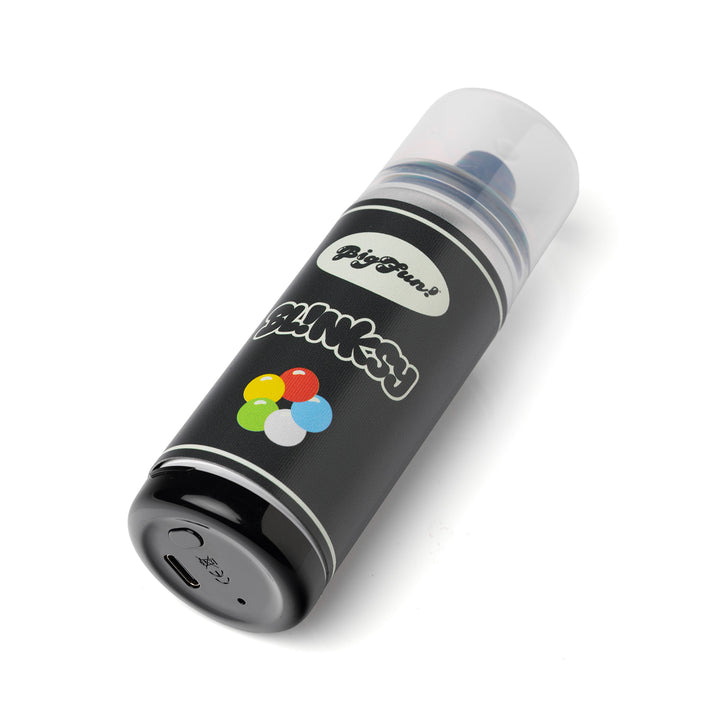 BigFun! Blinksy 510 battery lying down at an angle, showing the spray nozzle mouthpiece