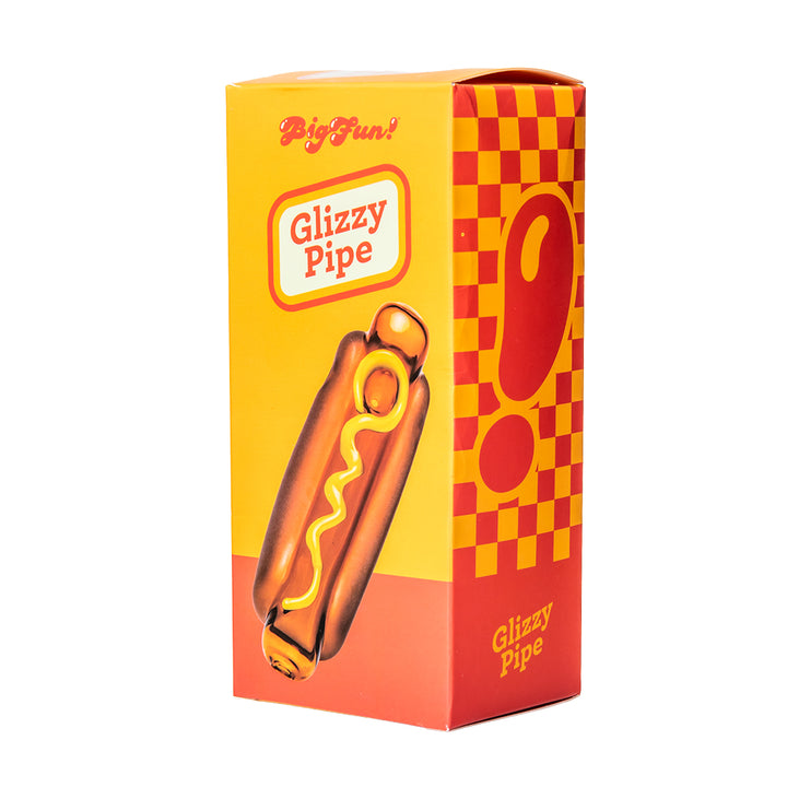 Front of the BigFun! Glizzy Hand Pipe retail box with BigFun! branding