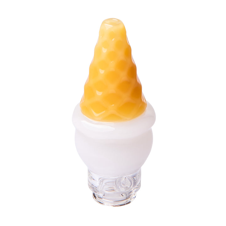 Vertical view of the Vanilla BigFun! Ice Cream Pivot Top looking down at the mouthpiece opening