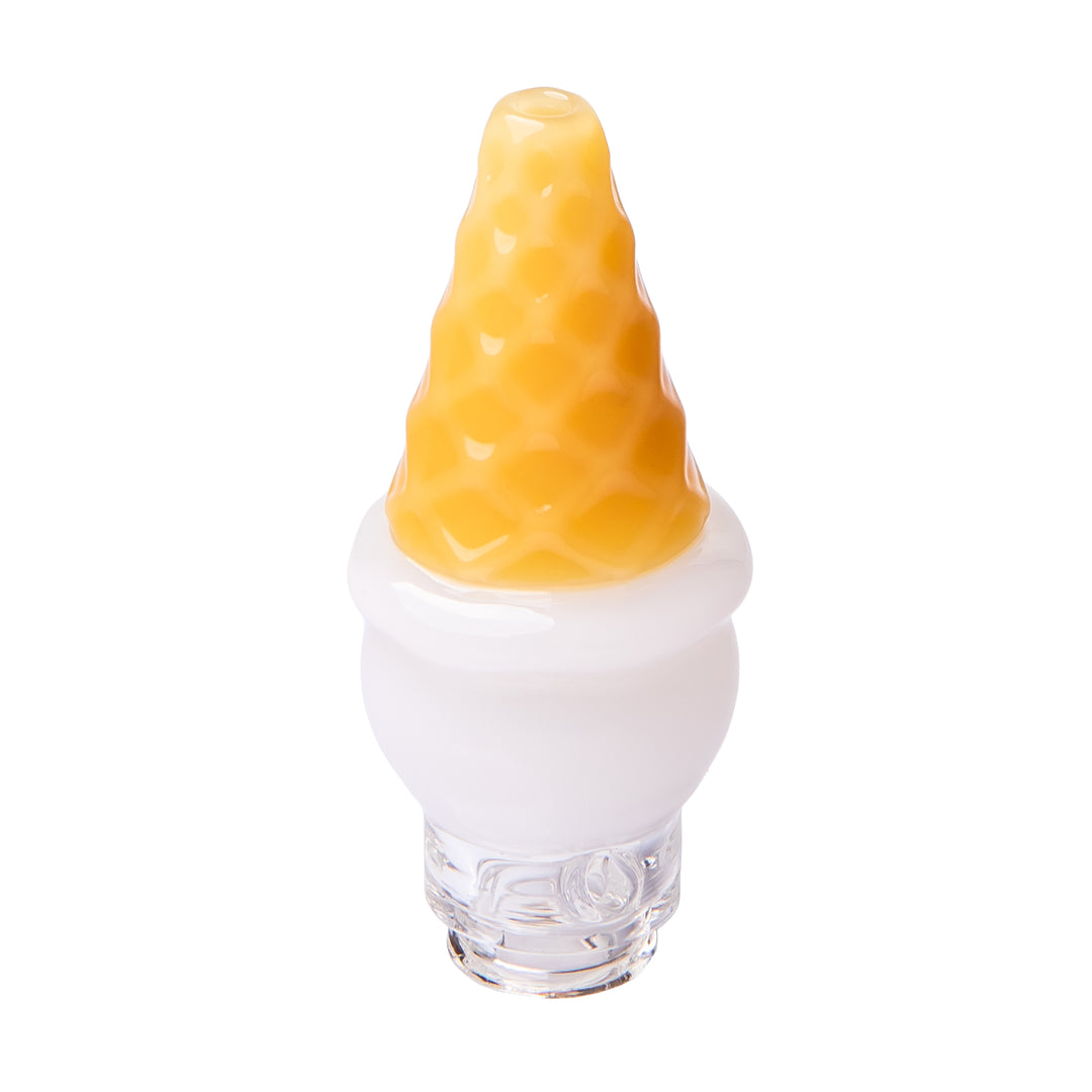 Vertical view of the Vanilla BigFun! Ice Cream Pivot Top looking down at the mouthpiece opening