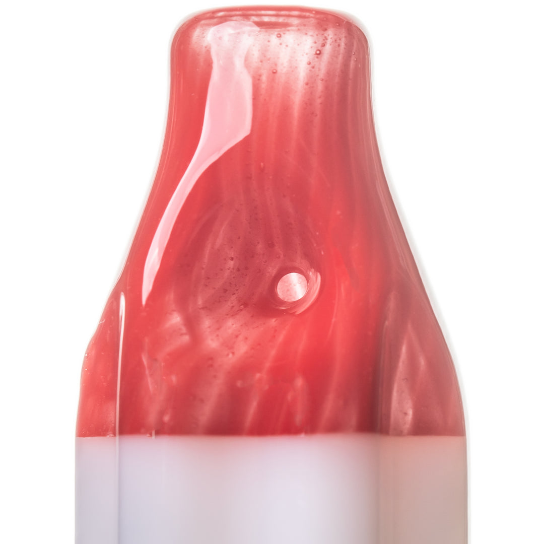 Close-up of the BigFun! Pipesicle 14mm bowl, a full-size packing chamber set into the top of the glass popsicle