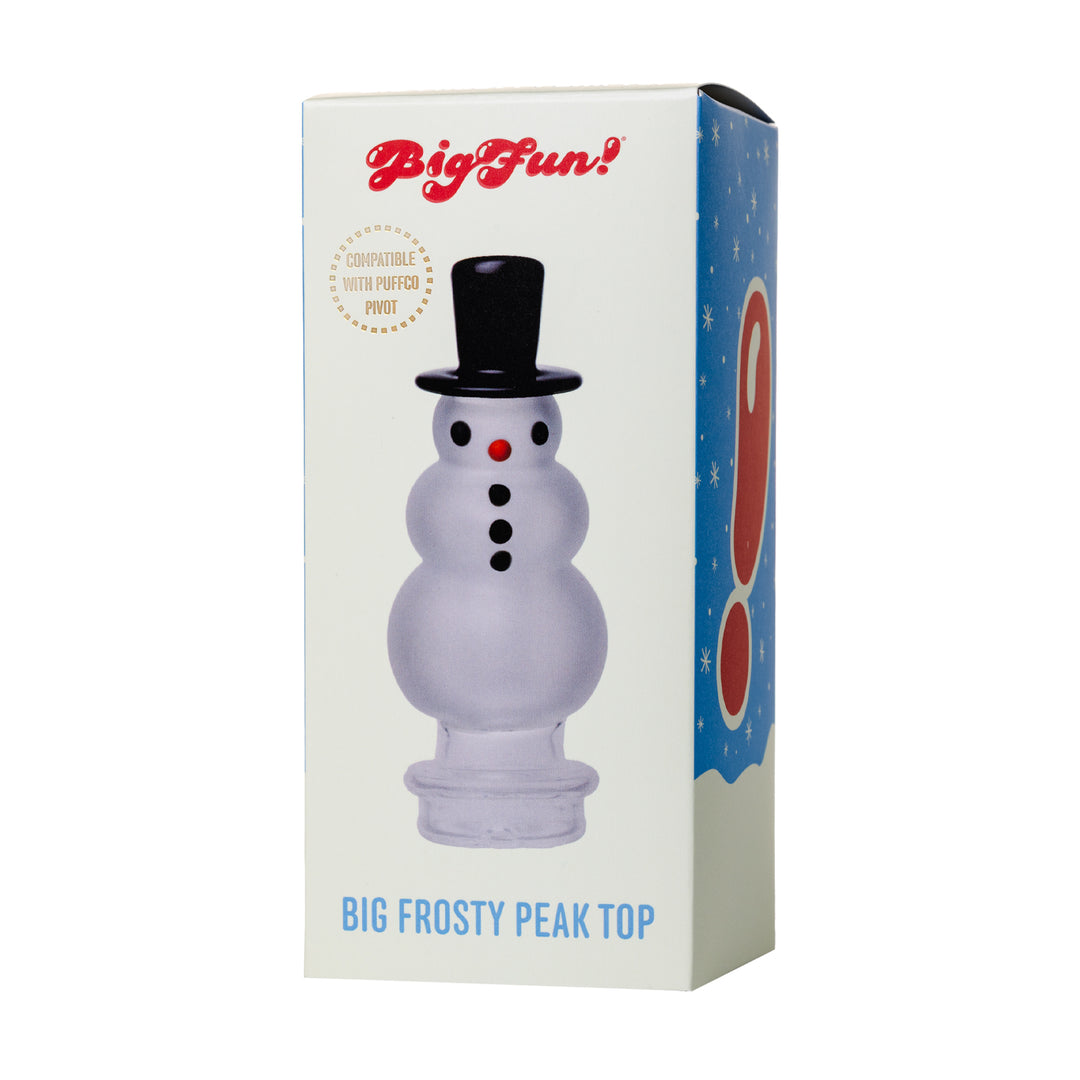 bigfun puffco peak big frosty snowman top retail box front with official bigfun packaging