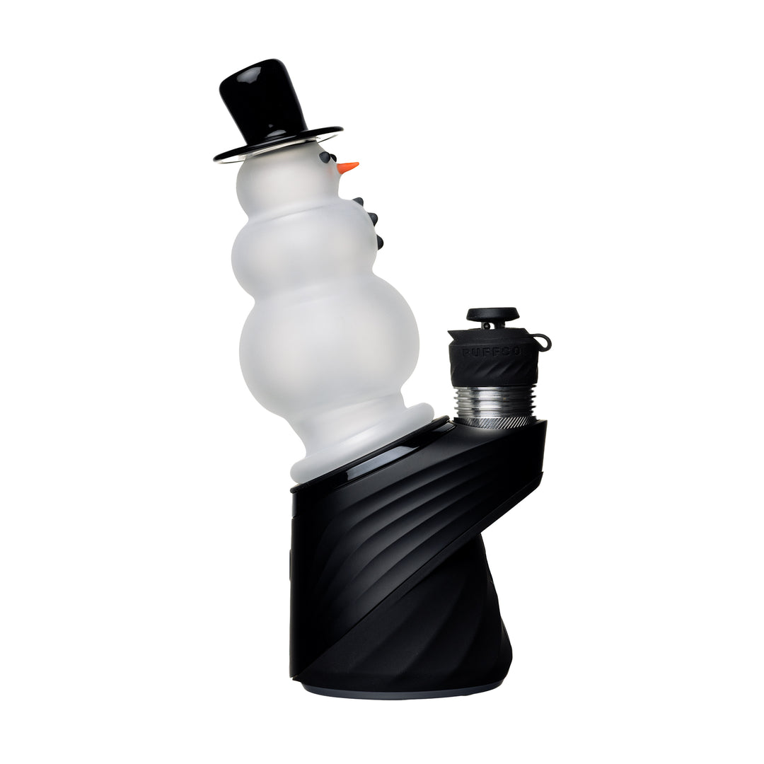bigfun puffco peak big frosty top side view on device highlighting secure fit and balanced airflow