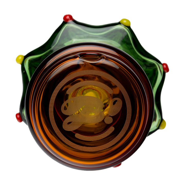 bigfun puffco peak big x glass top bottom view showing precision ground joint and airflow opening