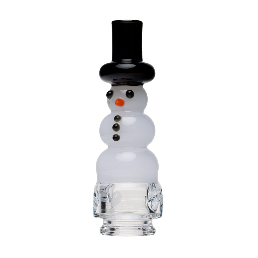 bigfun lil frosty pivot top angled view emphasizing compact snowman silhouette and clean glass finish