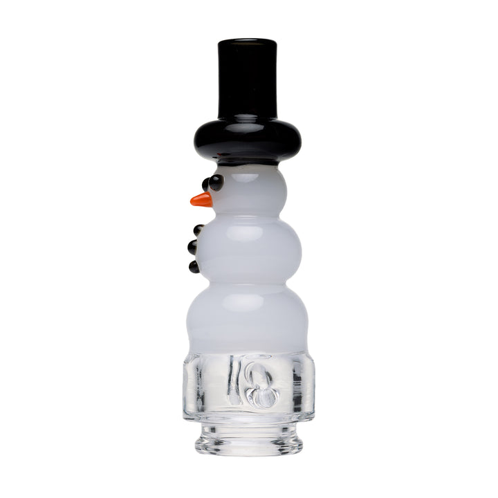 bigfun lil frosty puffco pivot glass top side angle highlighting rounded chambers and smooth airflow path