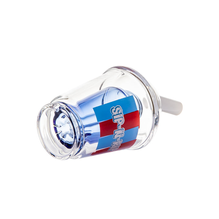 Bottom angled view of the BigFun! Sip N Rip Peak Top showing the base and glass connection
