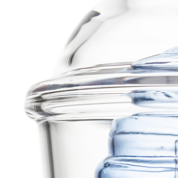 Detail of the slushie cup design on the BigFun! Sip N Rip Peak Top, with the color worked into the borosilicate glass