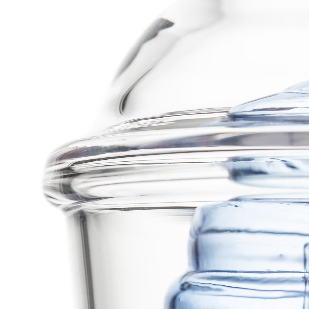 Detail of the slushie cup design on the BigFun! Sip N Rip Peak Top, with the color worked into the borosilicate glass