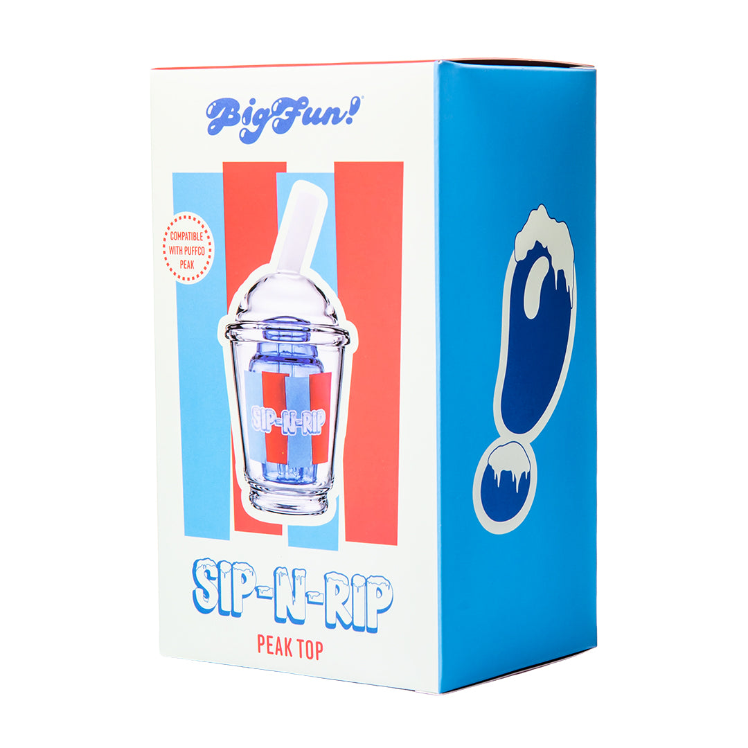 Front of the BigFun! Sip N Rip Peak Top retail box with BigFun! branding