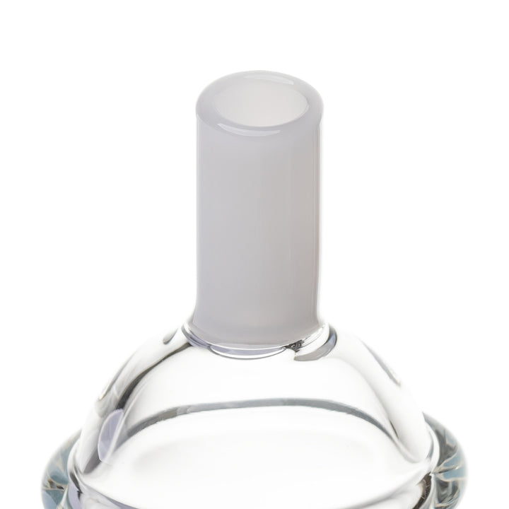 Close-up of the BigFun! Sip N Rip Pivot Top mouthpiece showing the borosilicate opening
