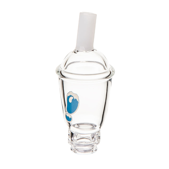 Top-down angled view of the BigFun! Sip N Rip Pivot Top looking into the slushie cup lid