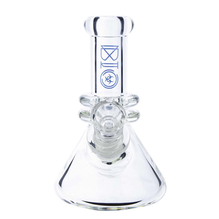 Biohazard 5-inch heavy beaker — blue borosilicate glass water pipe, compact and durable