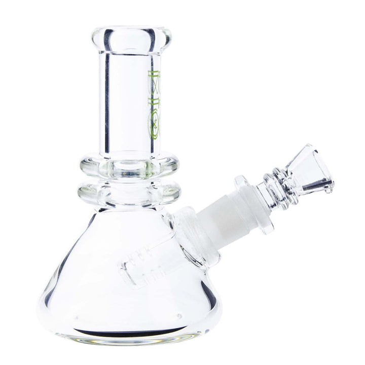 Biohazard 5-inch heavy beaker — green borosilicate glass water pipe, compact and durable