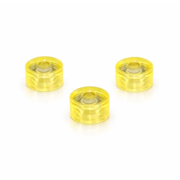 Black Market Glass Quartz Donut in UV Yellow, radiant-heat vaporization insert