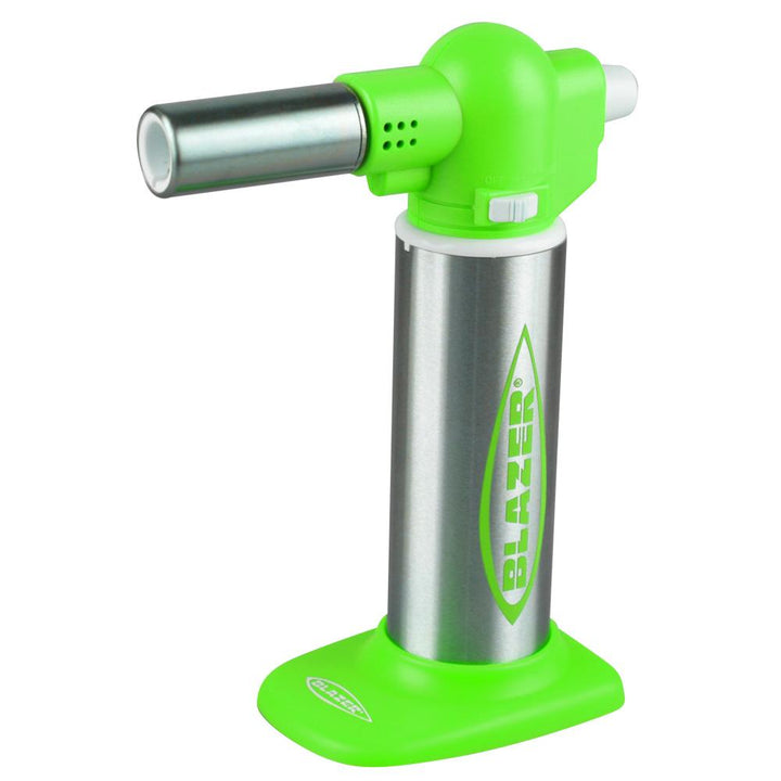 Blazer Big Buddy Torch Green – 2500°F refillable butane torch with adjustable flame
