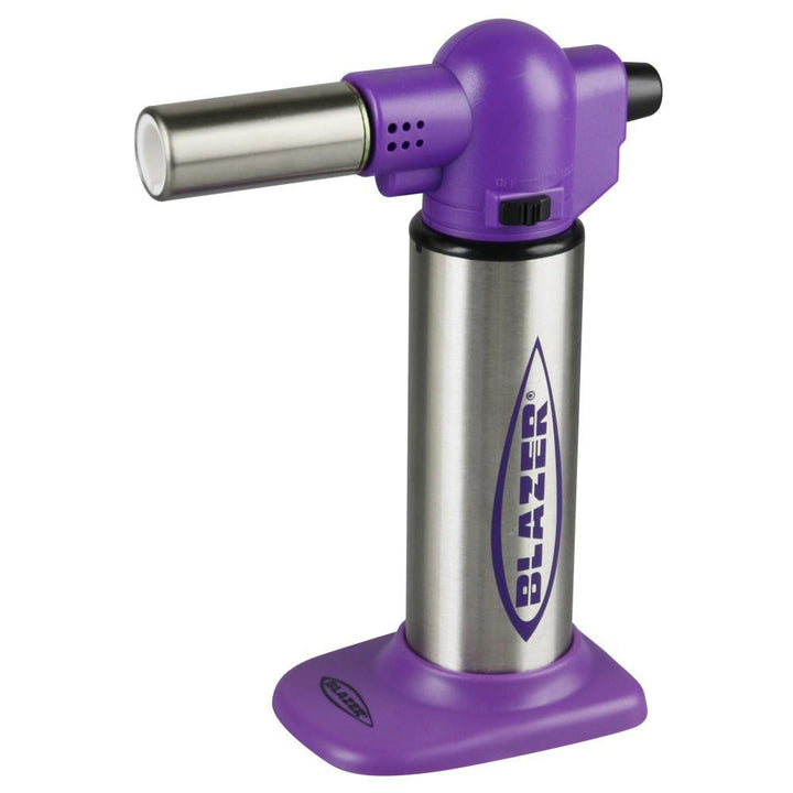 Blazer Big Buddy Purple Torch – 2500°F refillable butane torch with adjustable flame