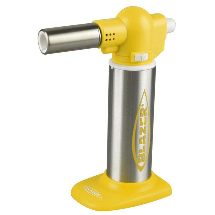 Blazer Big Buddy Torch Yellow – 2500°F refillable butane torch with adjustable flame