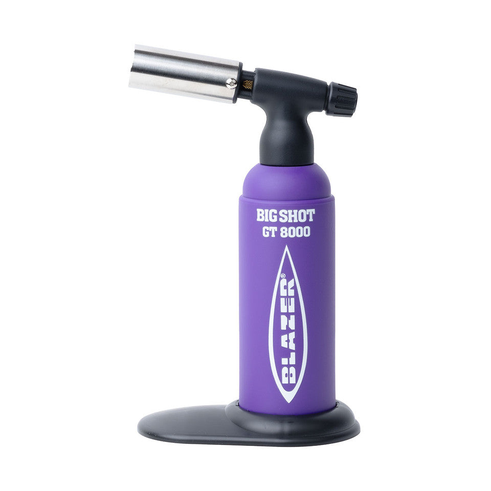Blazer Big Shot GT8000 Torch Purple – professional refillable butane torch with 2500°F flame