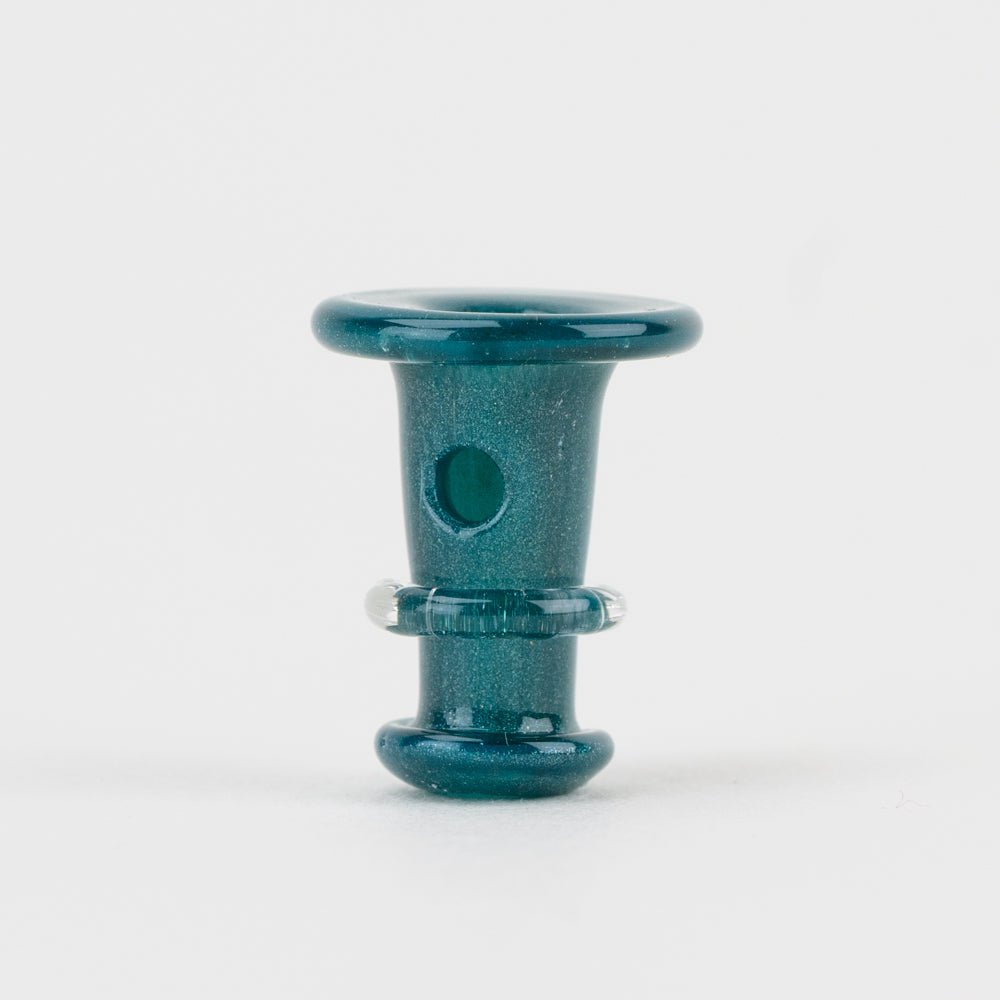 Empire Glassworks Puffco New Peak and Proxy glass joystick cap in Blue Lagoon
