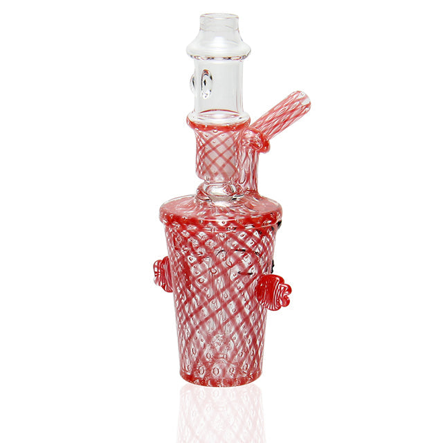 BTGB Reticello Master Shake Bubbler Red side view