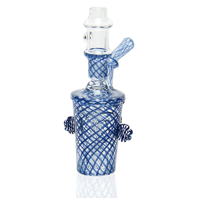 BTGB Reticello Master Shake Bubbler Blue side view