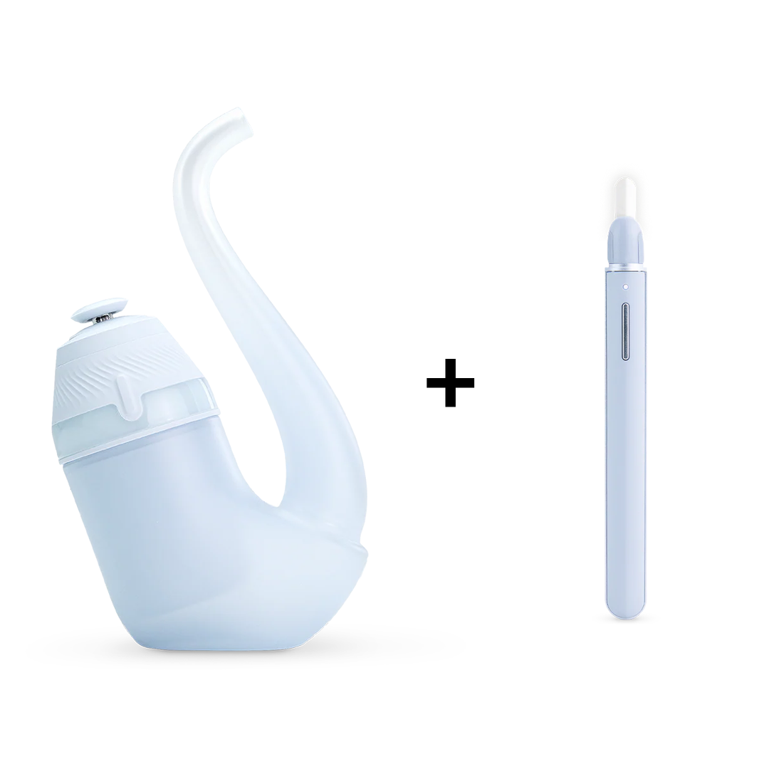Puffco Proxy and Hot Knife kit separated view showing portable vaporizer unit and ceramic tip loading tool included in bundle