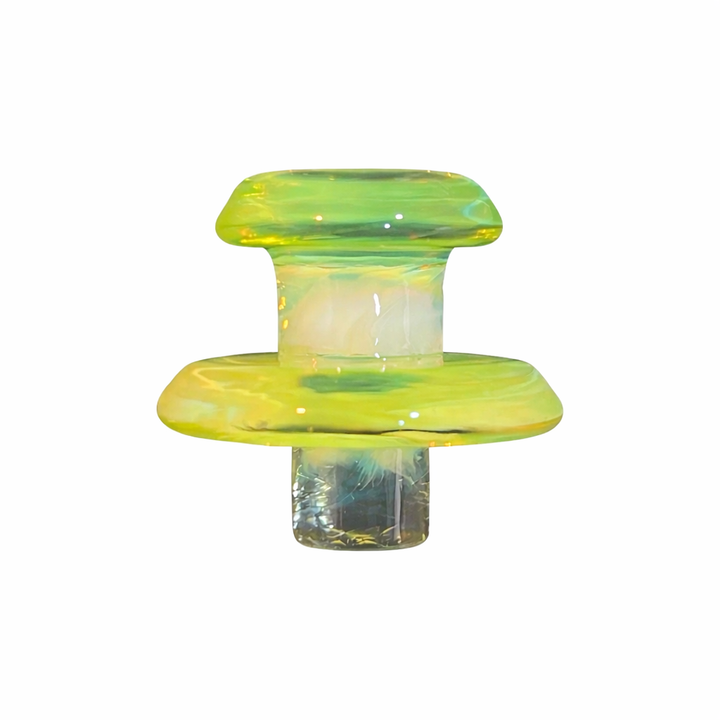Two Tone UFO Tower Cap by Campfire Quartz – Dual Color Carb Cap for Tower Quartz Bangers slyme opaline
