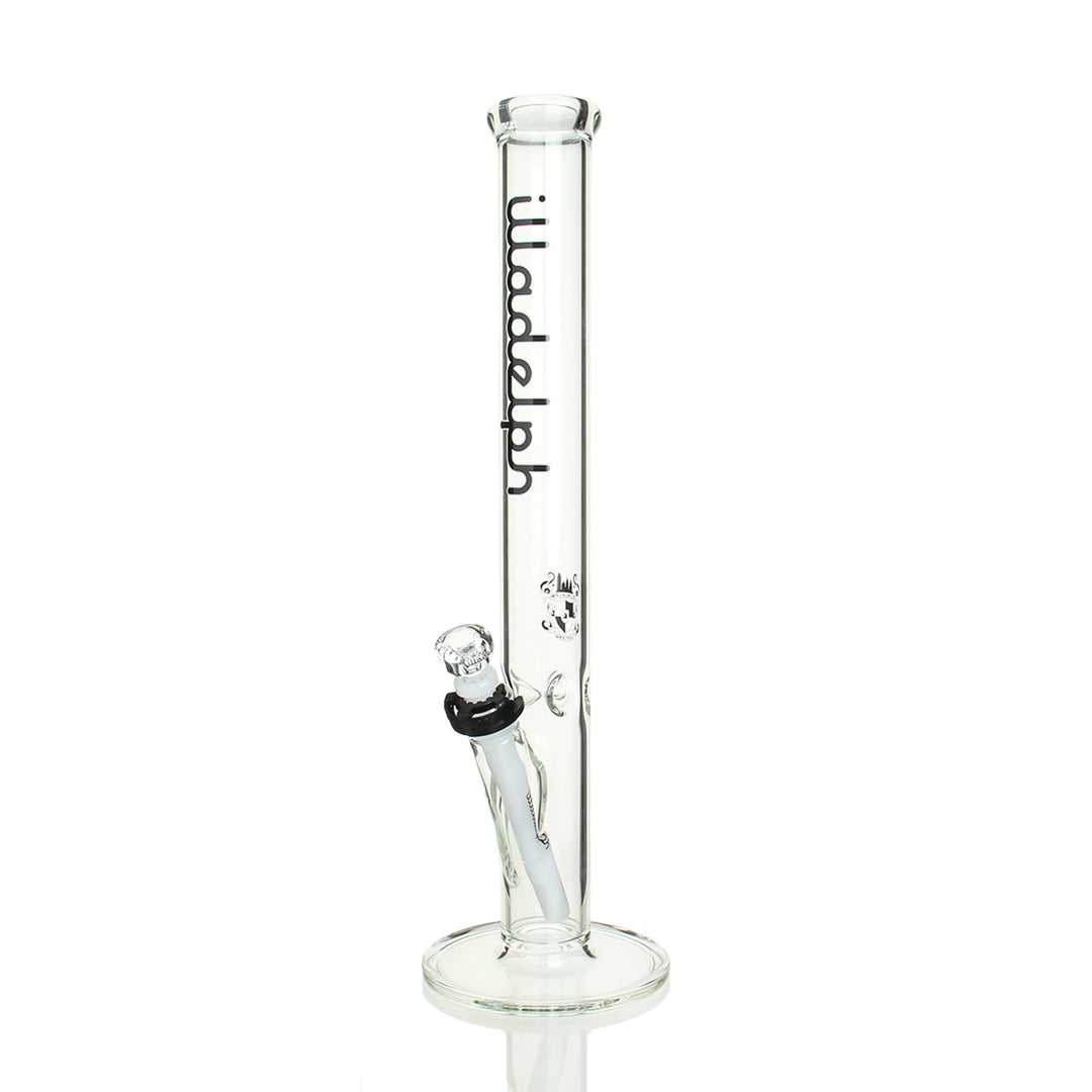 Illadelph 19-inch black label straight bong with K-Clip and lighter