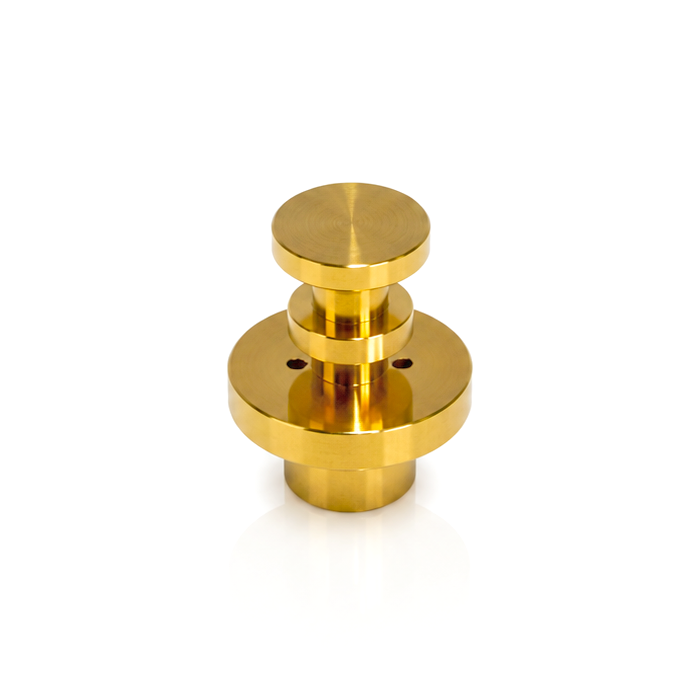 Cloud Vortex Spinner Cap for Dr. Dabber Switch Go in TiN Gold with restricted airflow — magnetic pearl-spinning carb cap for tighter draw and faster spin (Switch Go device sold separately)