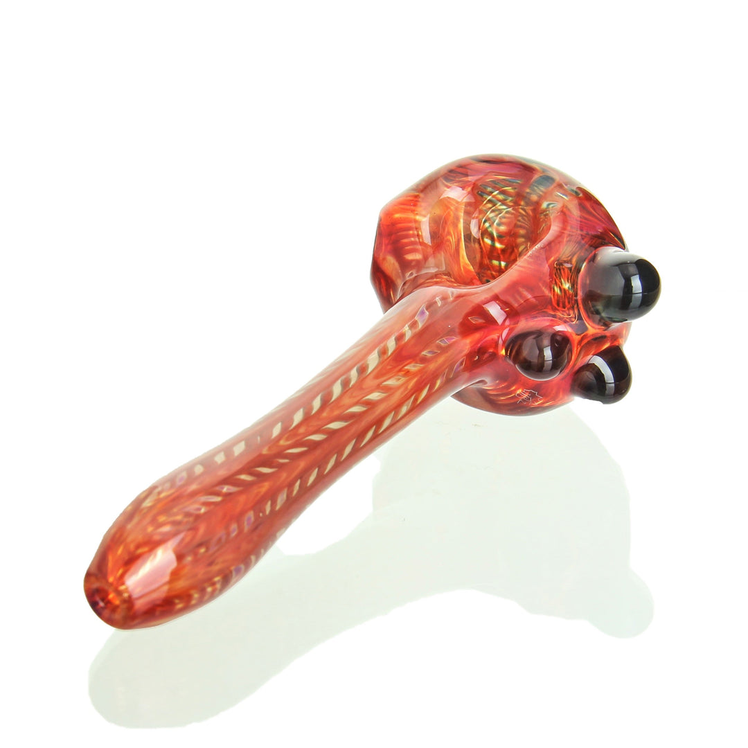 Conversion Glass Spin &amp; Rake Spoon in Red design 
