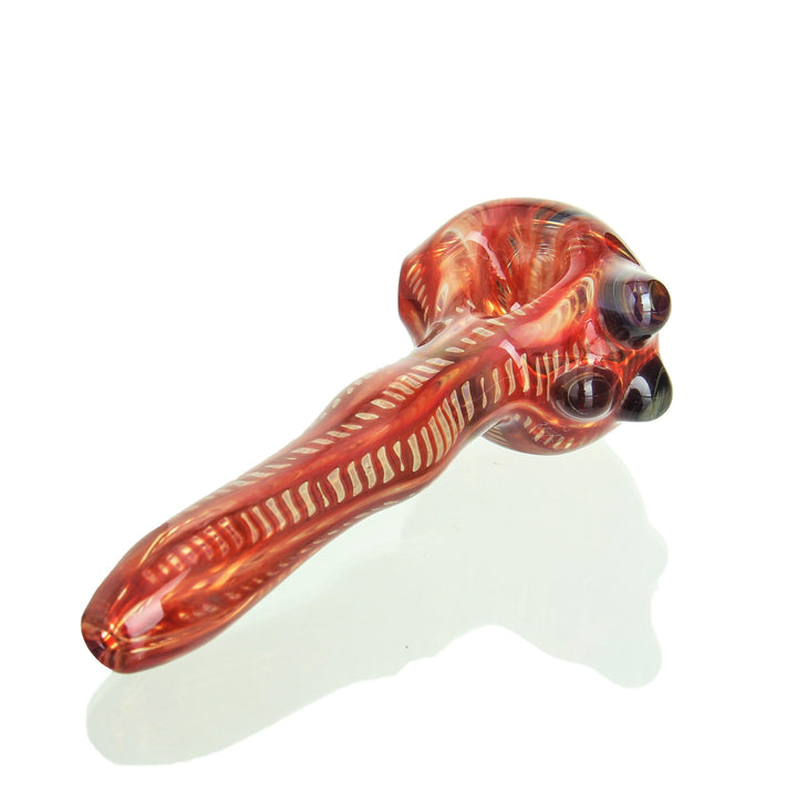 Conversion Glass Spin & Rake Spoon in Red design #5, alternate view