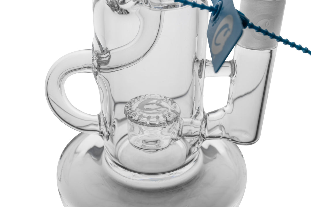 Cookies SF Double Cycler — dual recycler dab rig with Cookies branding, percolator detail