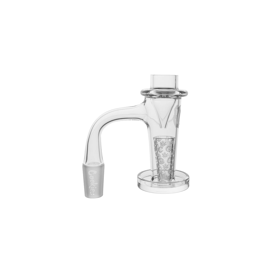 Cookies SF Drip Banger — quartz banger with 14mm male 90deg joint, hero shot