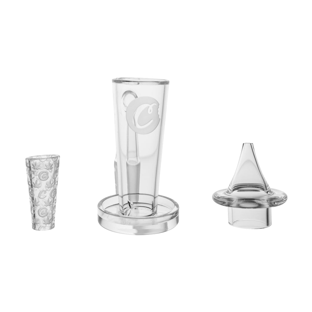 Cookies SF Drip Banger — quartz banger with 14mm male 90deg joint, bucket detail