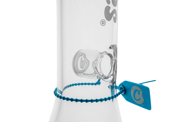 Cookies SF Original Beaker — White colorway beaker water pipe, back view