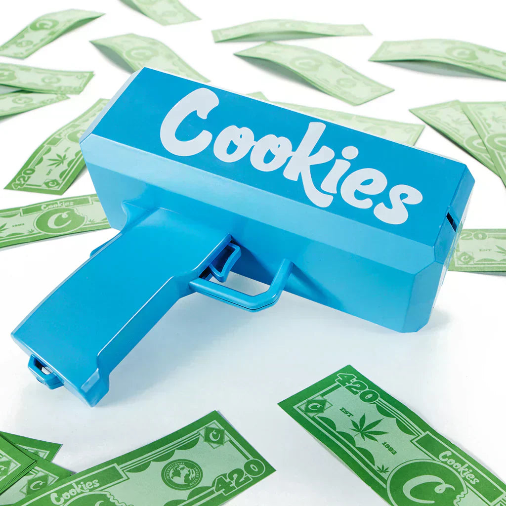 Cookies SF Rain Maker Money Dispenser — money shooting gun novelty, alternate angle