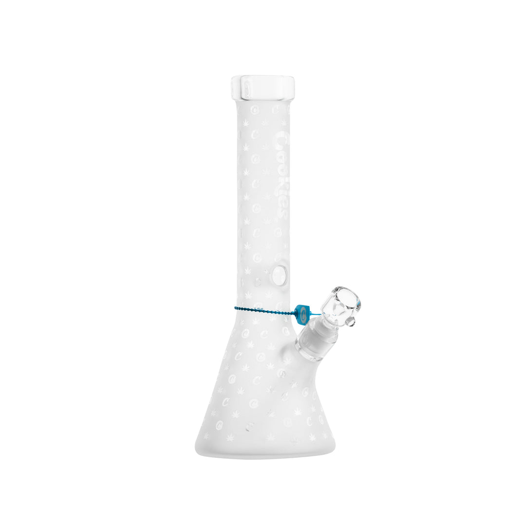 Cookies SF V Beaker — Clear colorway beaker water pipe, hero shot