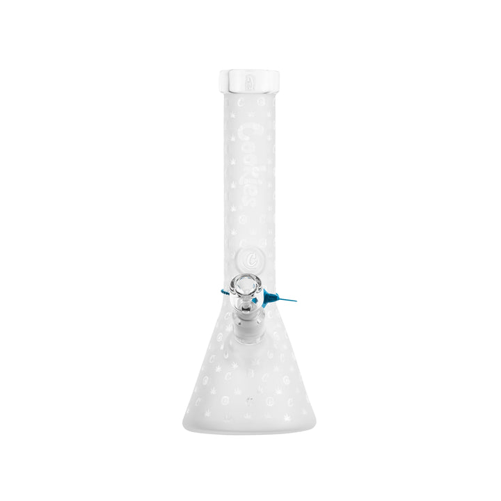 Cookies SF V Beaker — Clear colorway beaker water pipe, side profile