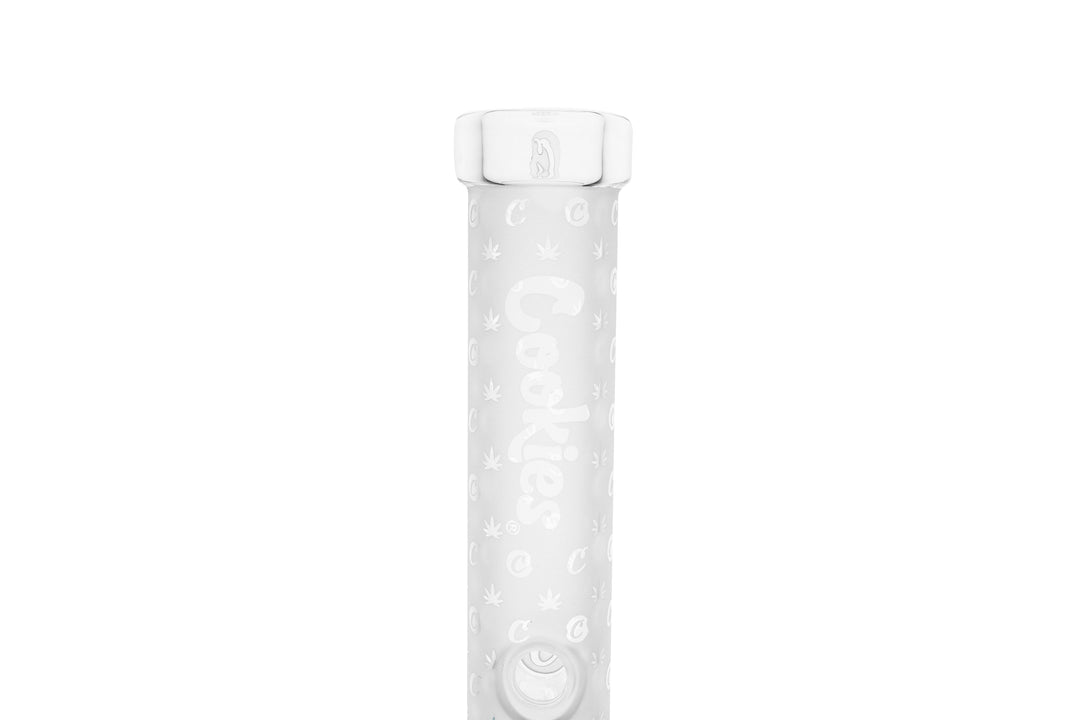 Cookies SF V Beaker — Clear colorway beaker water pipe, front view