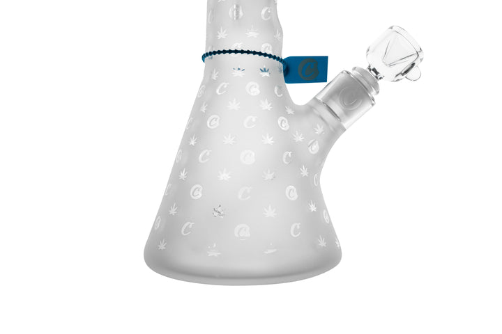 Cookies SF V Beaker — Clear colorway beaker water pipe, back view